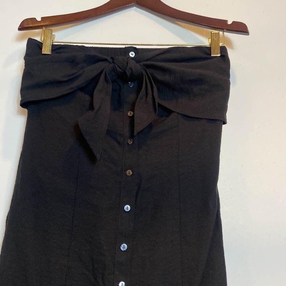 1. State Black Tie Waist Skirt - Picture 3 of 10